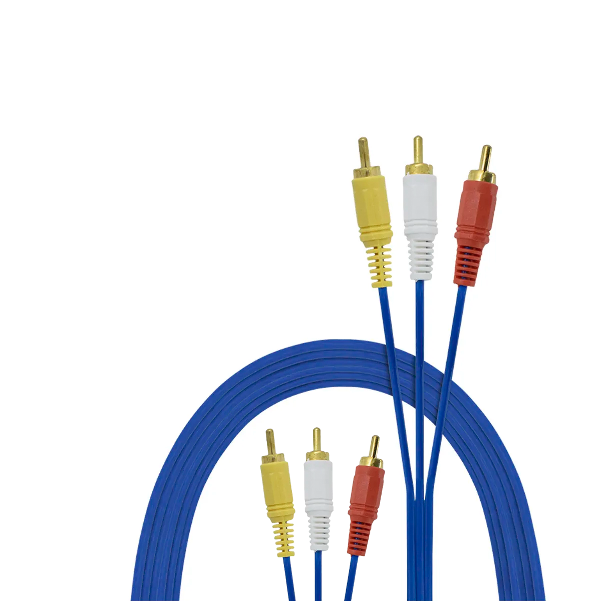 Cabo de Áudio e Vídeo 3 RCA x 3 RCA Macho