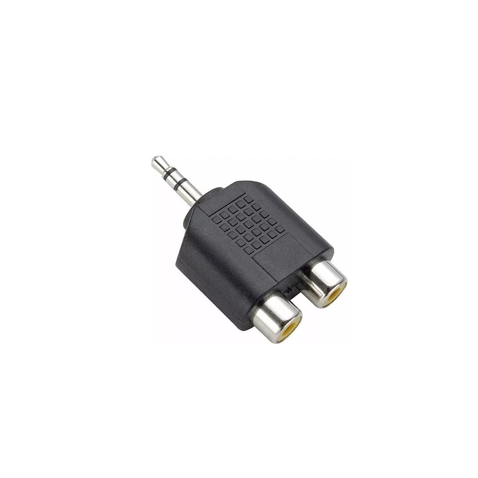 Adaptador P2 macho estéreo para 2x RCA fêmea