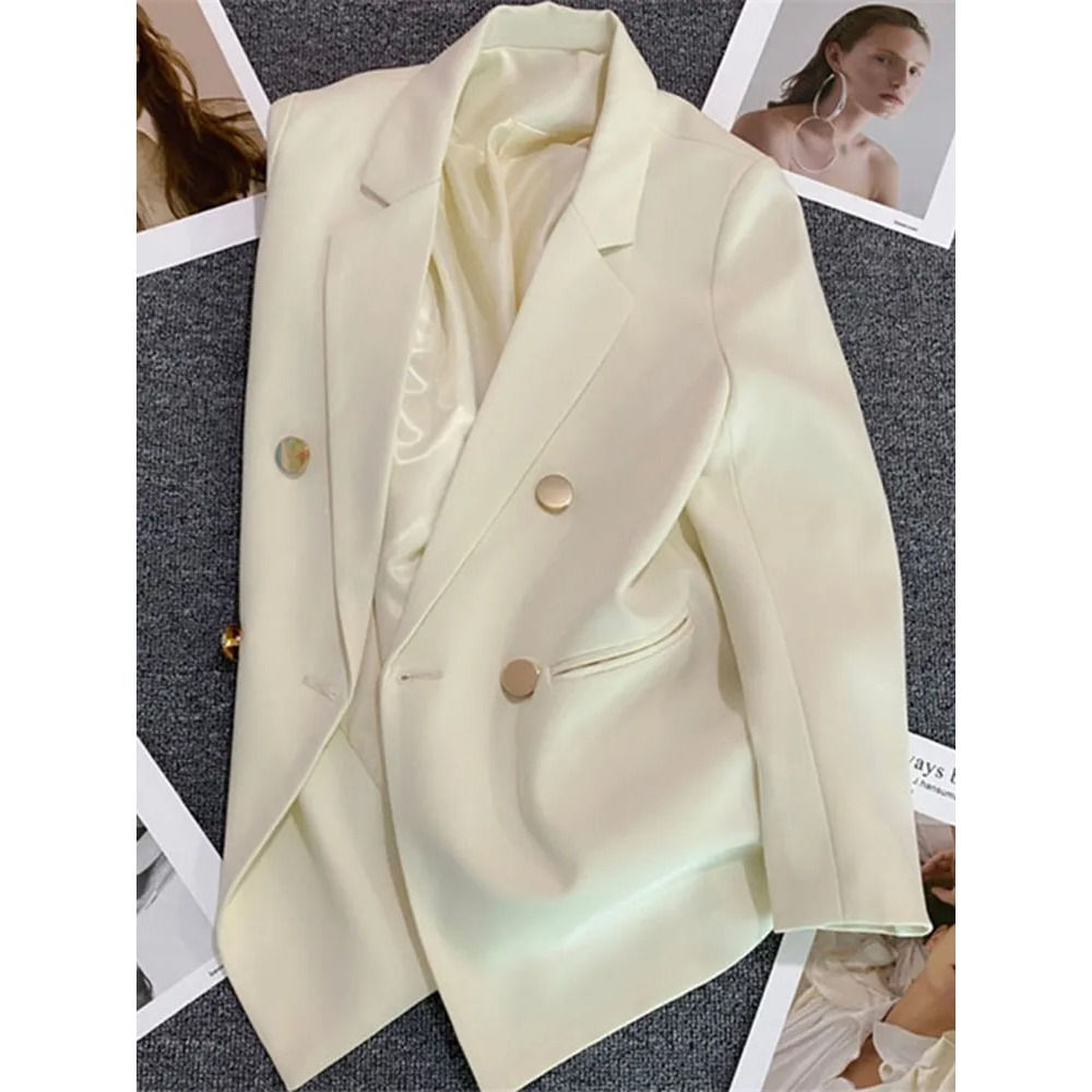 Women Suit Blazer Elegant Coat 2025 Spring Autumn Fashion Korean Blazer Luxury D