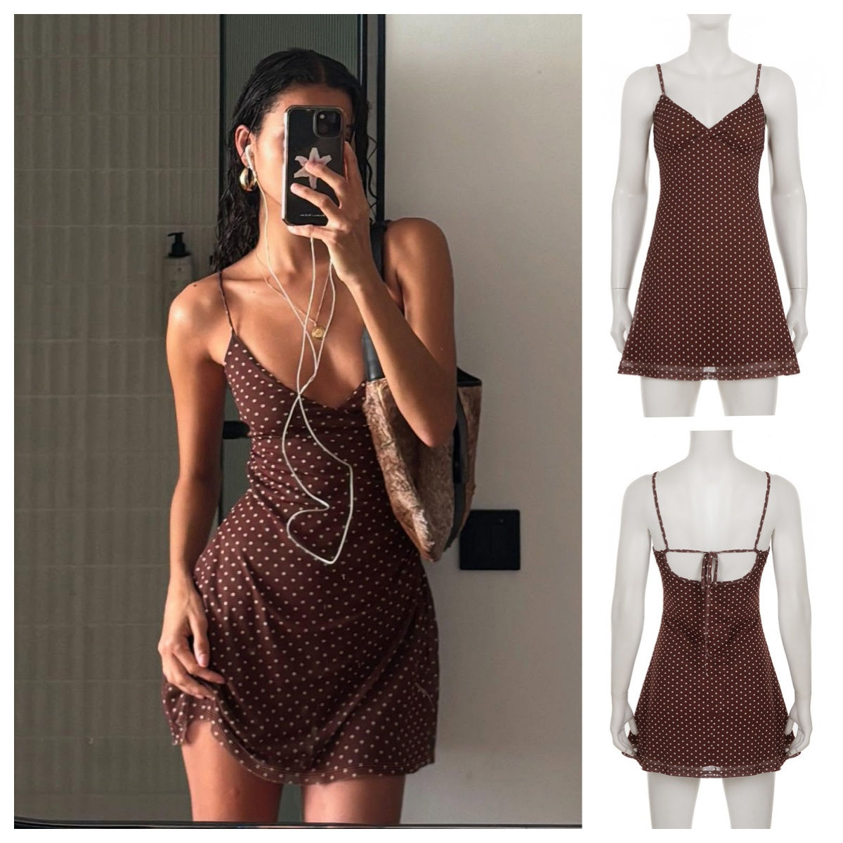 Y2k Vintage Slim Summer Women Sweet Ladylike Fashion Street Woman Dot Print Casu