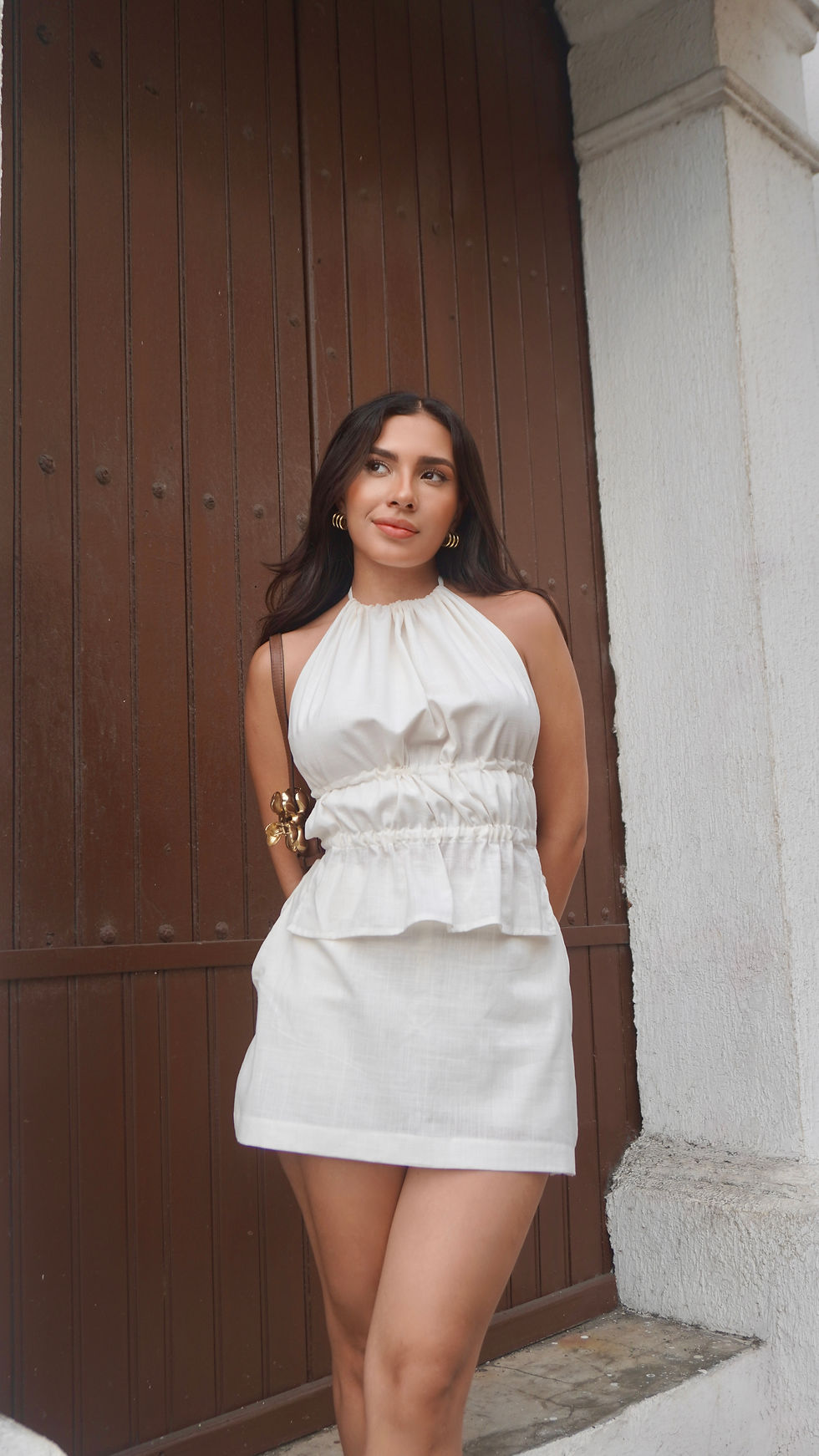 Miniatura: Falda Short Tapa Lino Blanca