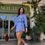 Miniatura: Falda Short Lazo Azul