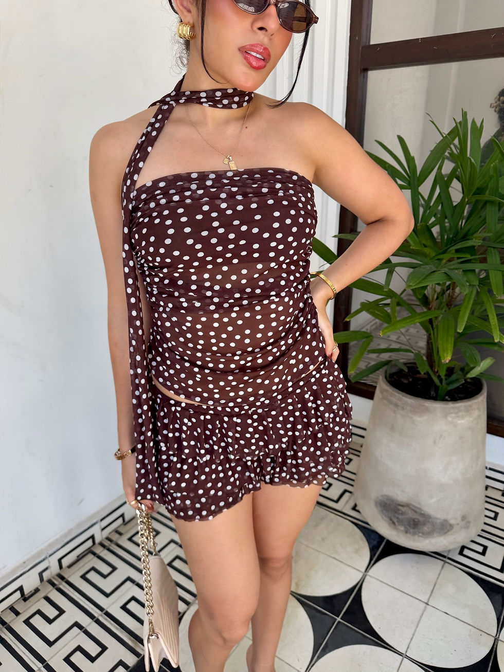 Miniatura: Blusa Strapple Polka Dots Cafe