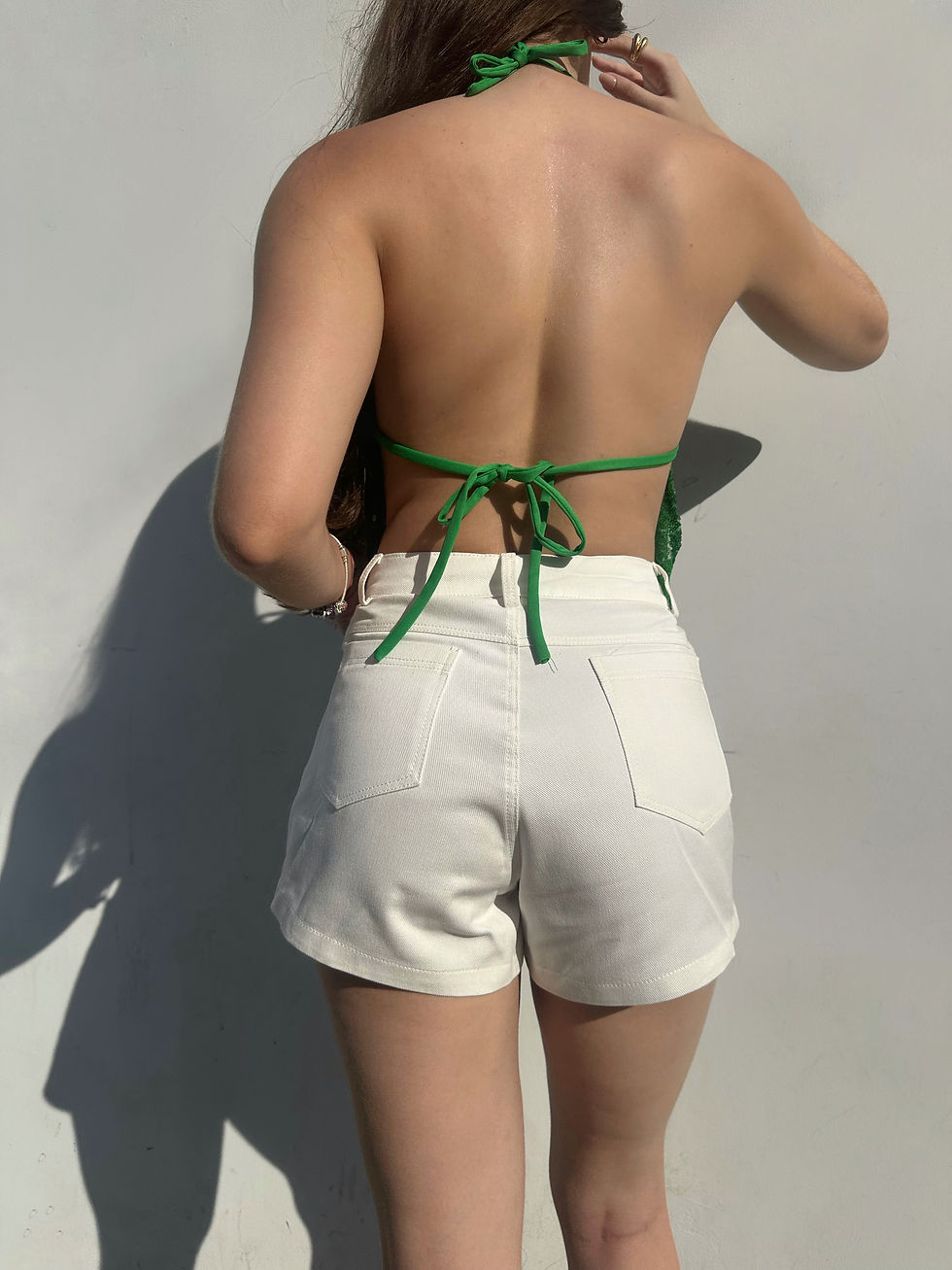 Miniatura: Falda Short Mini Drill Blanca