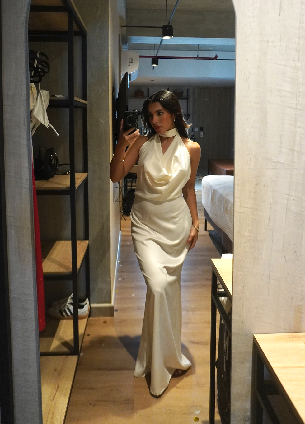 Miniatura: Vestido Seda Blanco