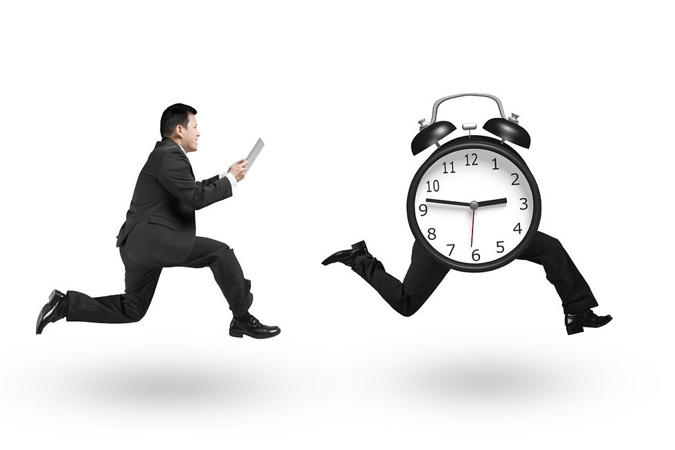 Persona luchando con el tiempo