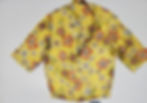 Thumbnail: Silk shirt yellow print half sleeve