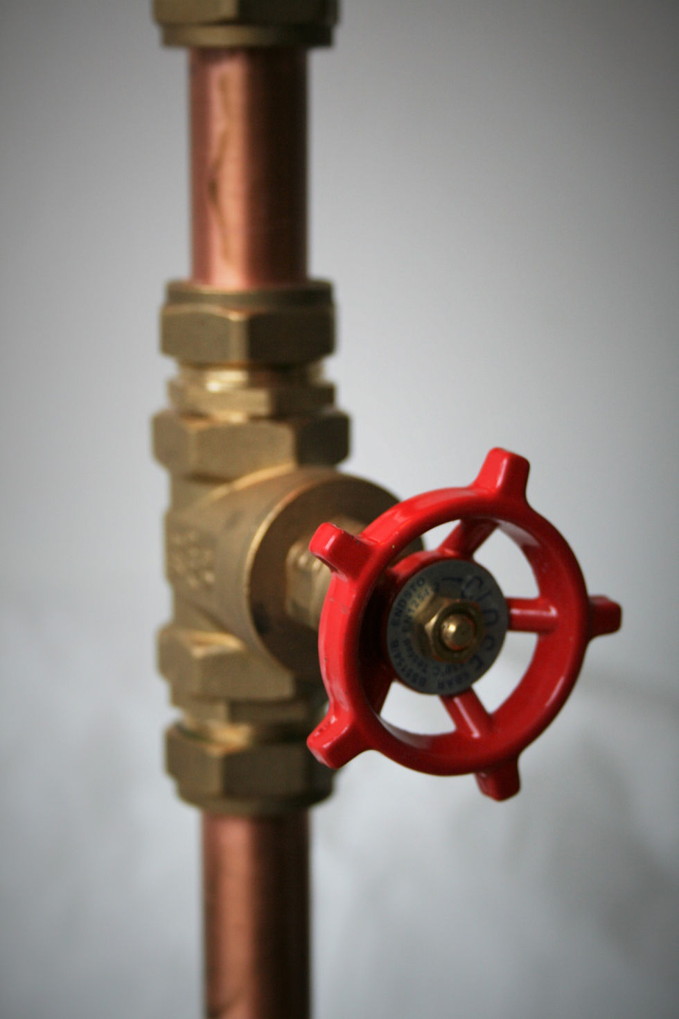 Thumbnail: Copper Pipe Lamp with Gate Valve Switch - SOLD - look out for similar designs