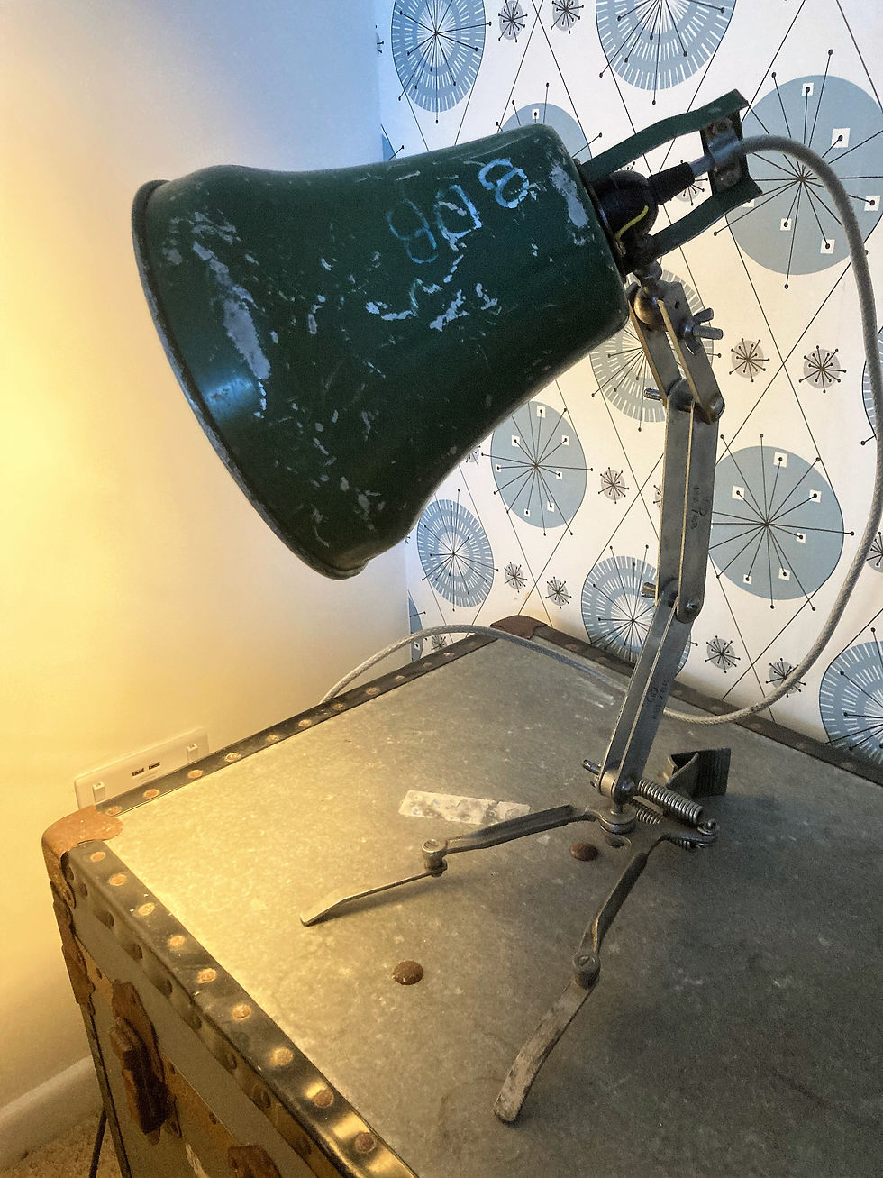 Thumbnail: Vintage Telecom Angle Poise Work Bench Light