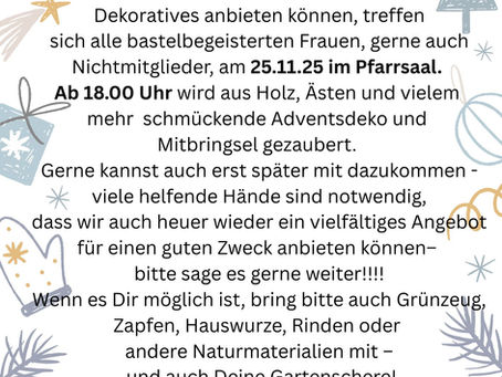 25.11.2025 Basteln beim Frauenbund