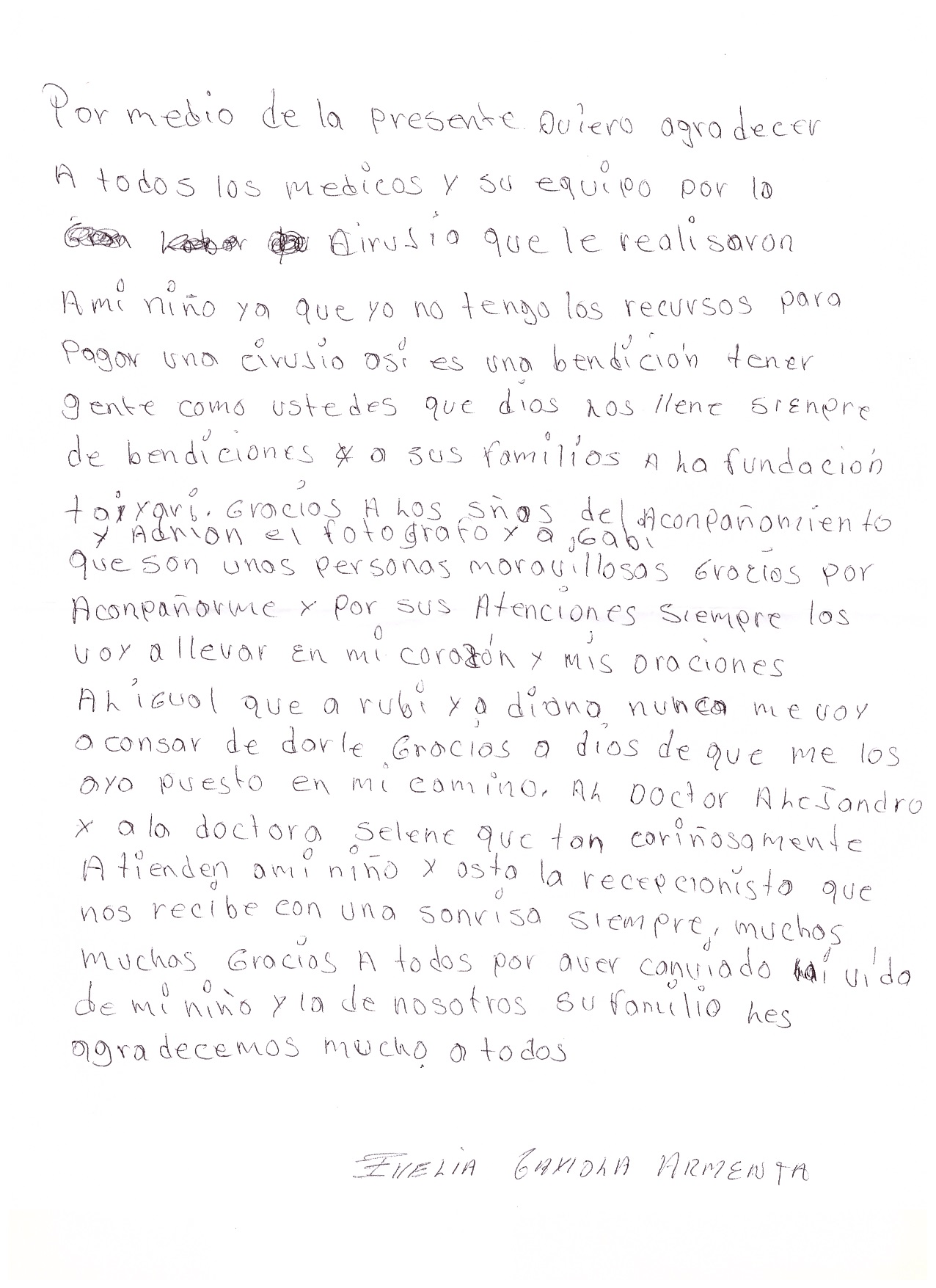 Carta mamá Tadeo