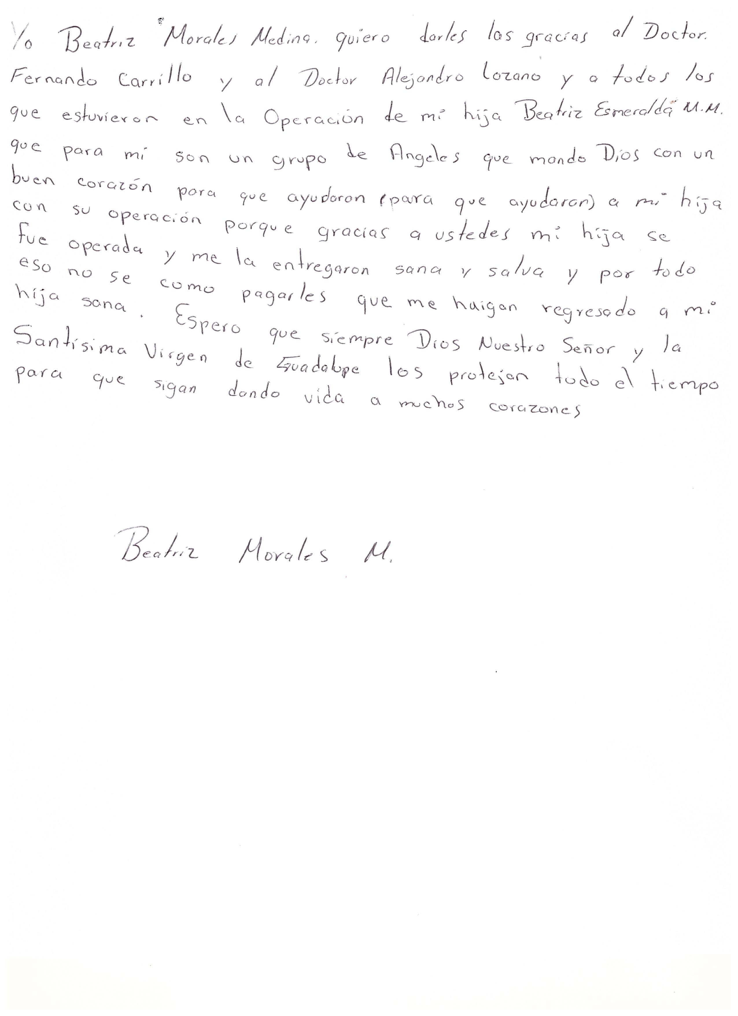 Carta mamá Betty