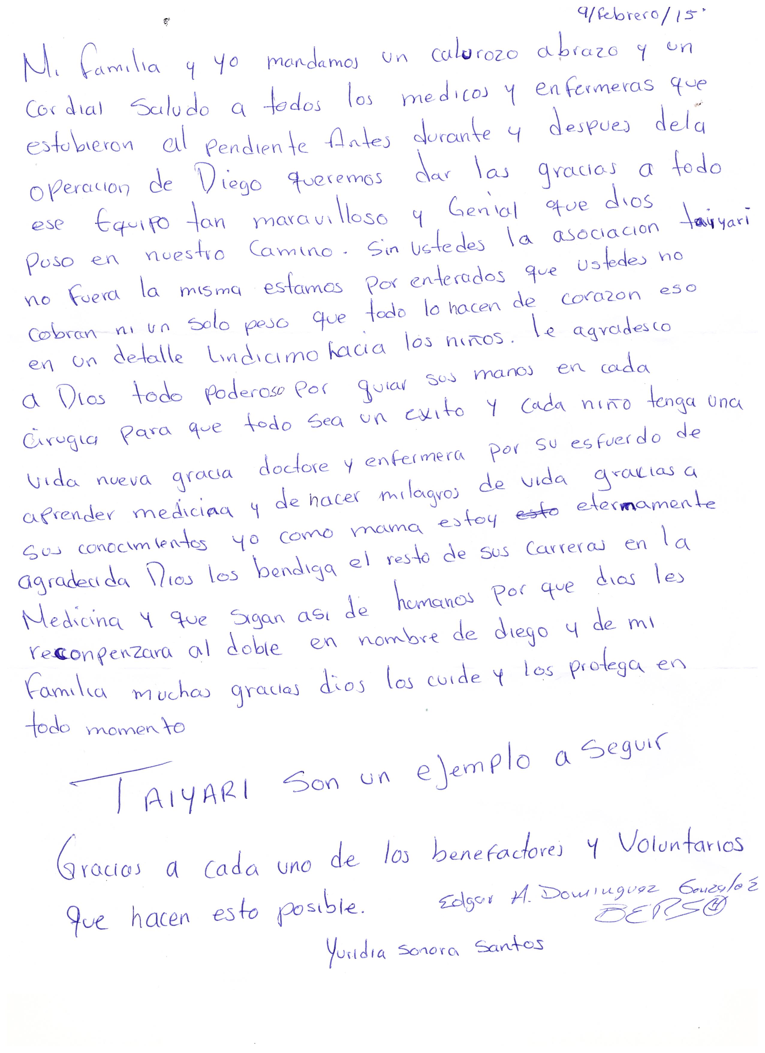Carta papás Diego