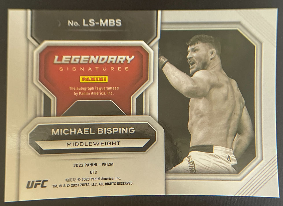 2023 Prizm UFC Michael Bisbing #LA-MBS Legendary - Back
