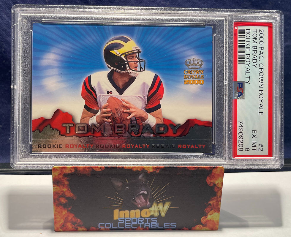 2000 Crown Royale Tom Brady 2 Rookie Royalty PSA 6 - front