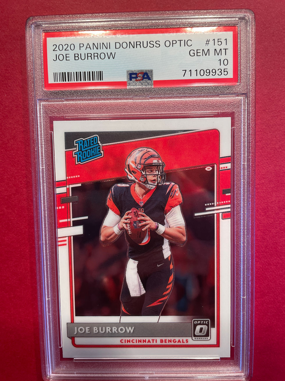 2020 Donruss Optic  #151  Joe Burrow PSA 10 - Front