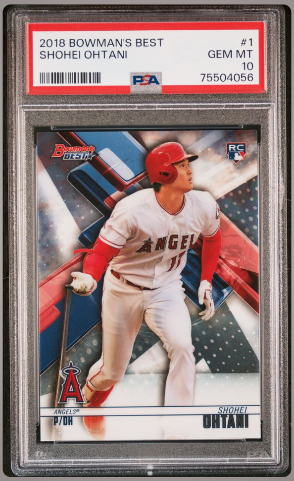 2018 Bowman's Best #1 Shohei Ohtani PSA Gem Mint 10 - Front