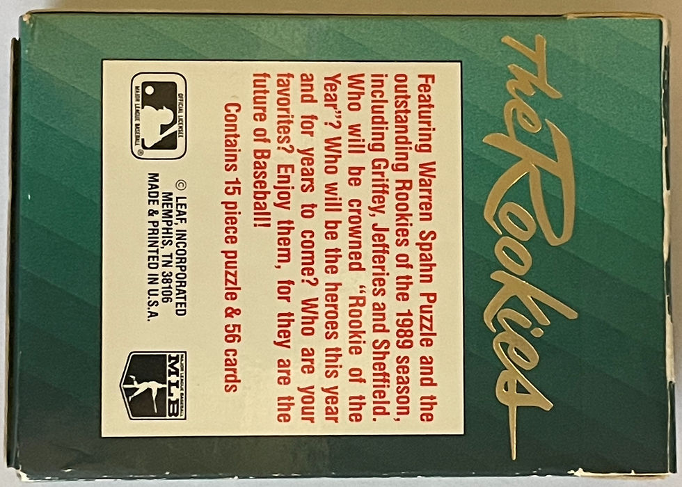 1989 Donruss The Rookies Box Set Of (56) Cards - Back