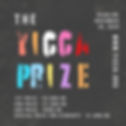 Text graphic for "The Yicca Prize" in colorful letters on dark background. Deadline: Nov 20, 2025. Prizes listed. Website: www.yicca.org.