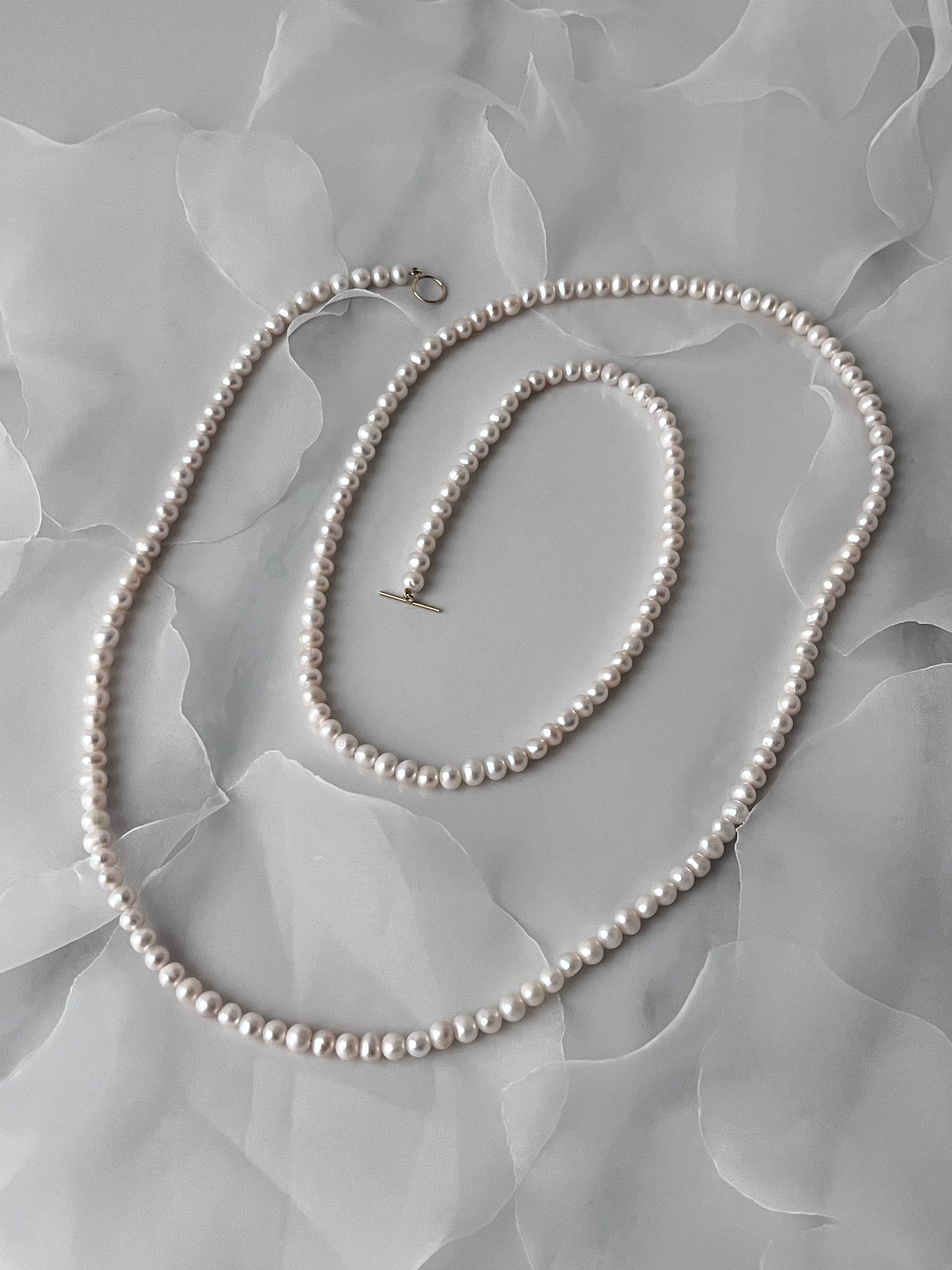 Sautoir Fantaisie En Perles d'Eau Douce 6 mm