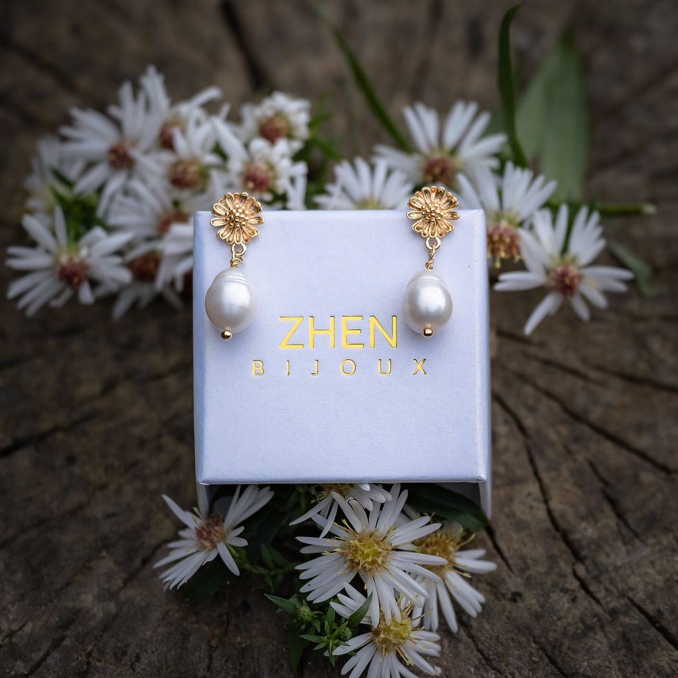 Miniature : Boucles d'Oreilles Pâquerette