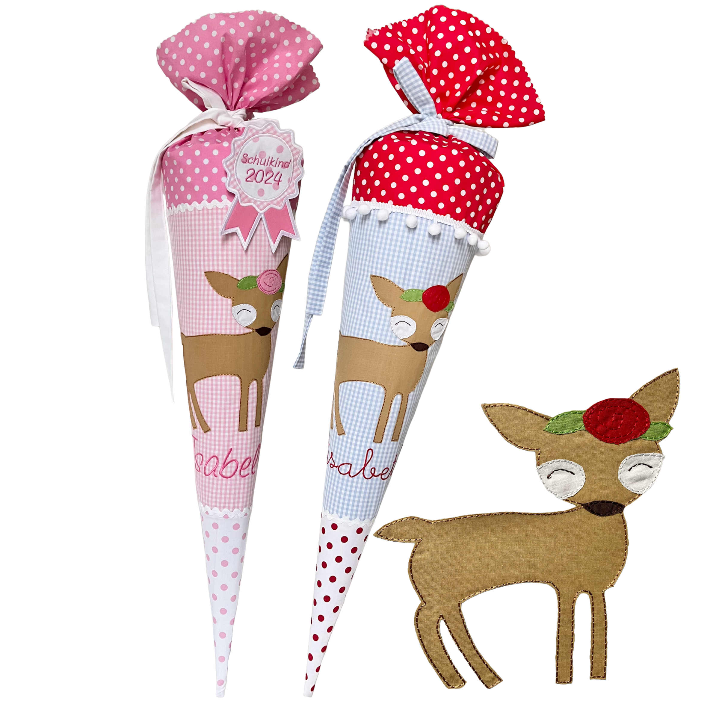 Schultüte "Bambi" bestickt mit Namen