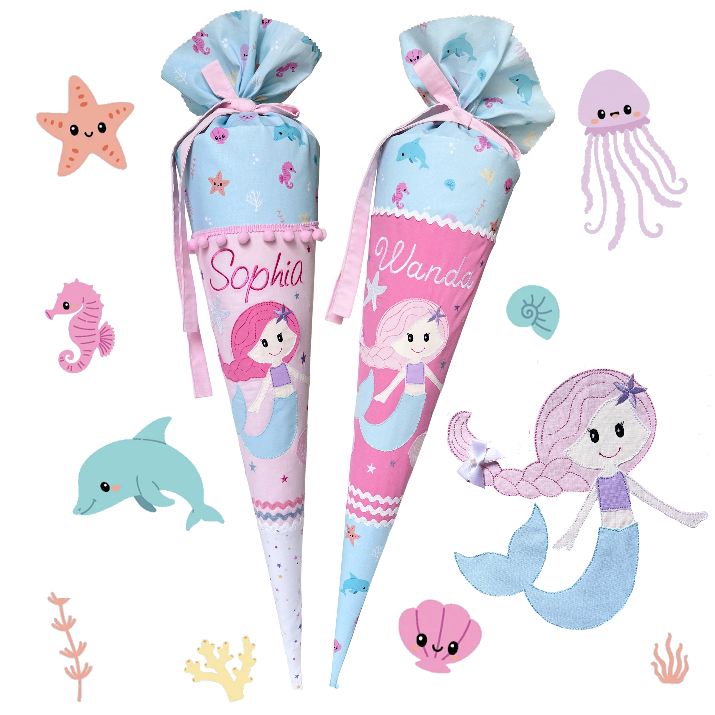 Schultüte "Meerjungfrau" 70cm oder 80cm