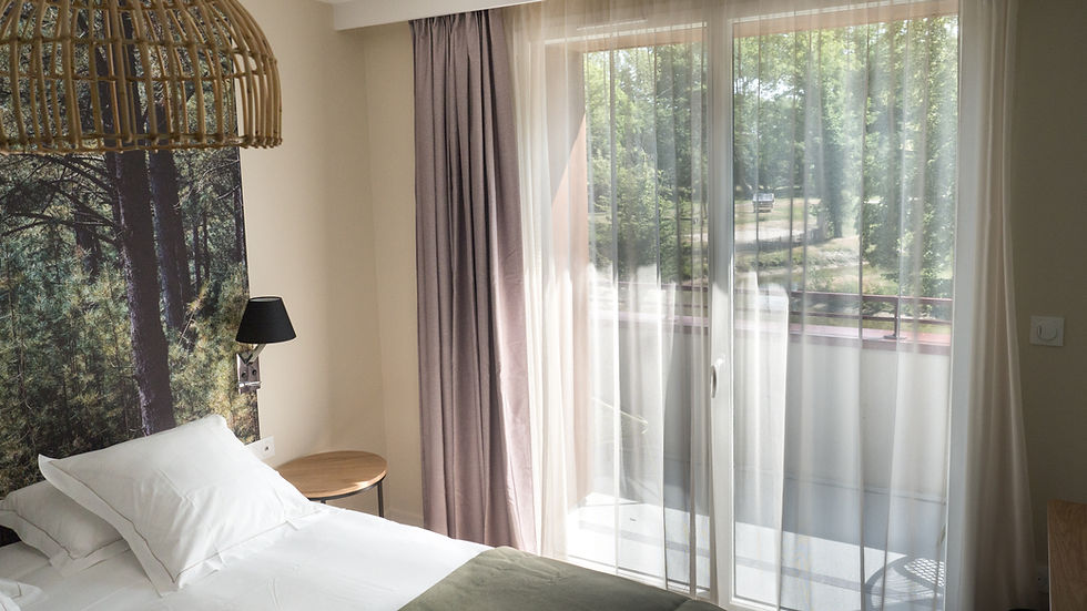 Vue d'une chambre double CONFORT avec balcon