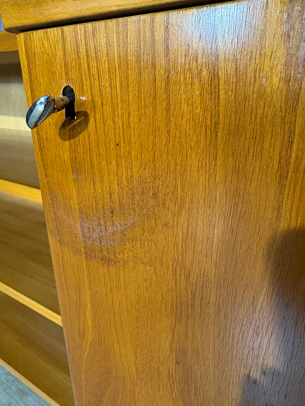 Miniatura: Drewniany regał z lat 40, unikatowa duńska komoda, biblioteczka,