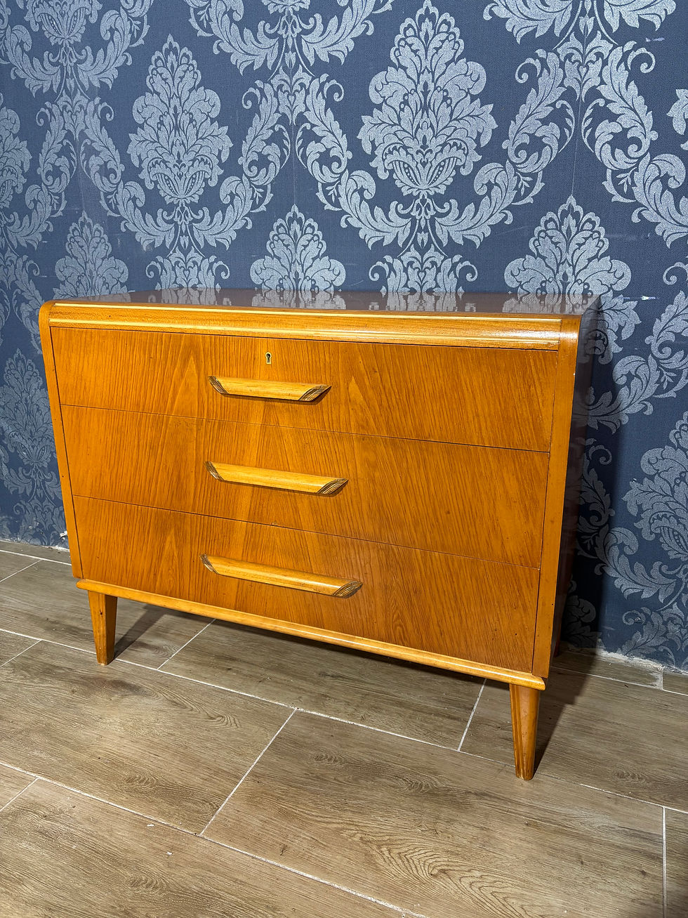 Miniatura: Drewniana komoda duńska retro, komoda vintage w bdb stanie