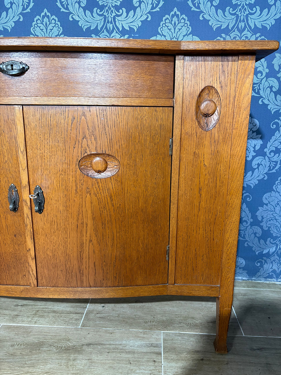 Miniatura: Drewniana komoda secesyjna, komoda vintage, szafka antyk w bdb stanie