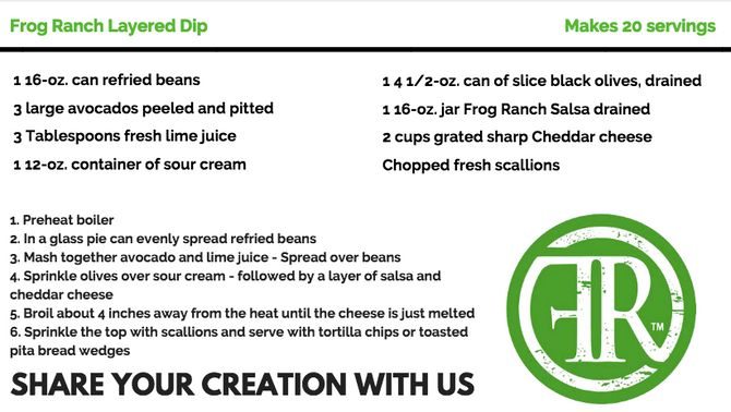 Frog Ranch Layered Dip