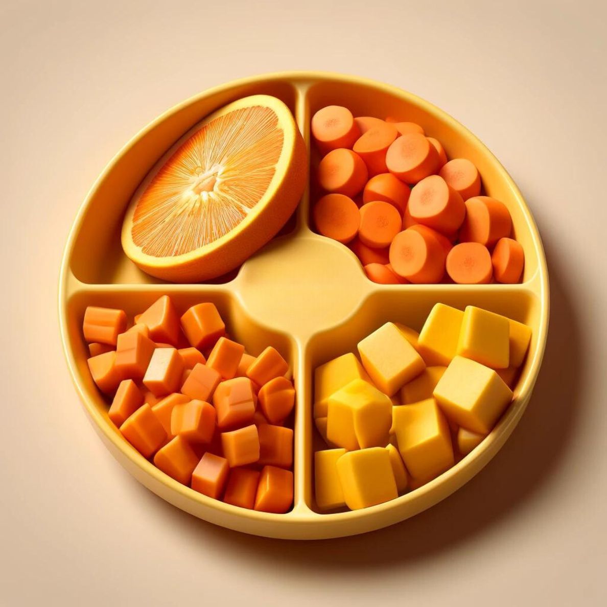 Assiette compartimentée