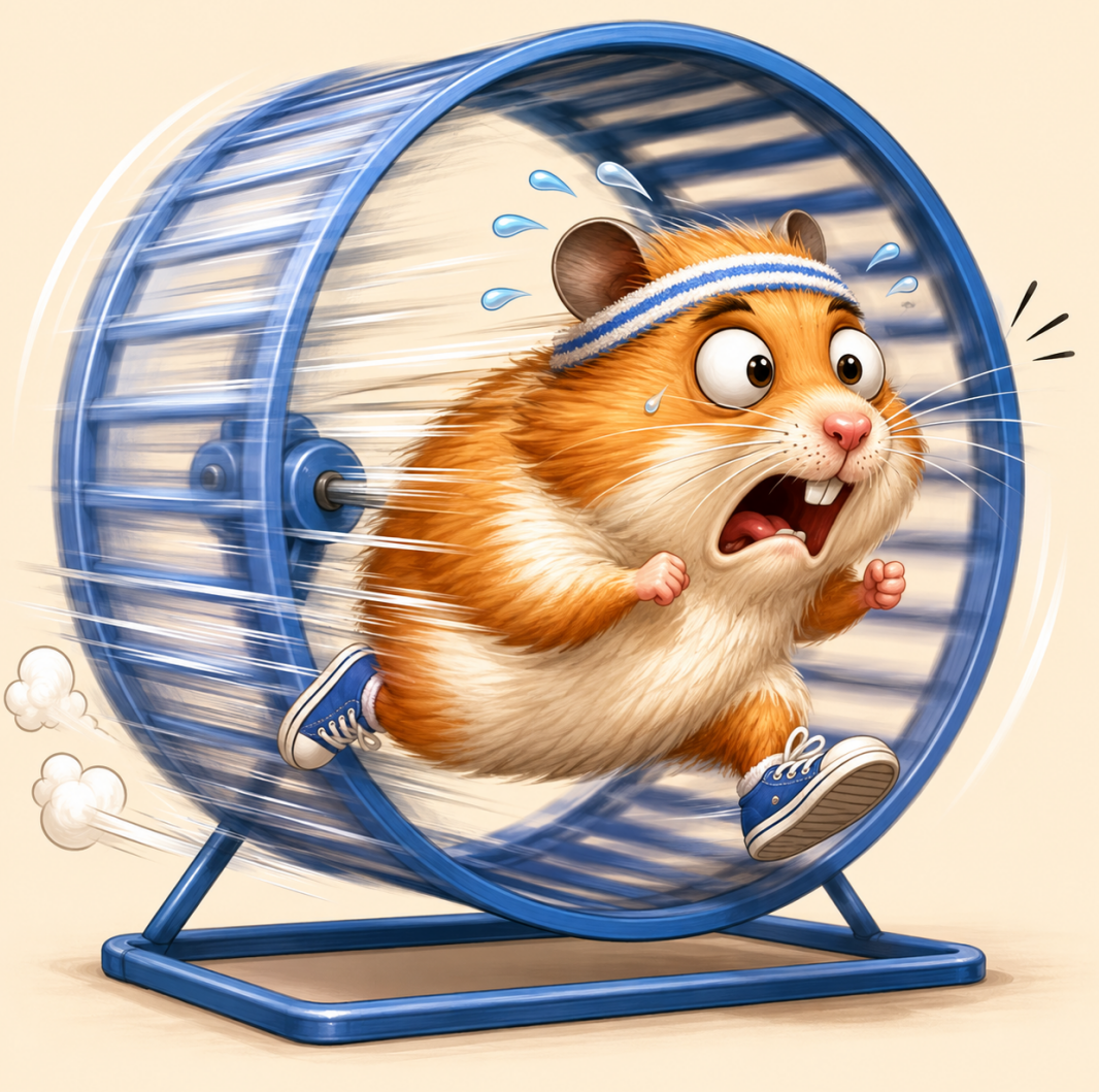 TDAH : Bonne nouvelle = le hamster s’emballe. Surtout, ne me laissez rien décider !