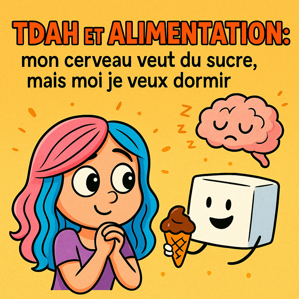 TDAH et alimentation : mon cerveau veut du sucre, mais moi je veux dormir