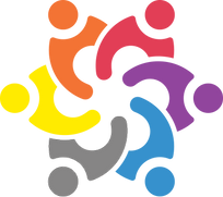 Icon of team with people in different colours to represent diversity and inclusion