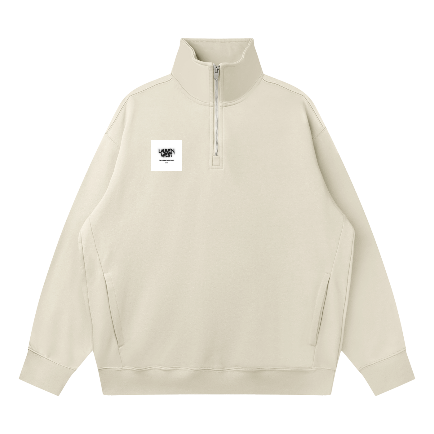 Quarter-Zip Drop Shoulder Sweatshirt