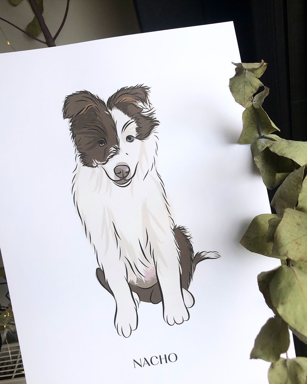 Thumbnail: Lijntekening van hond.