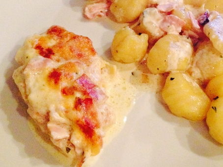 Schnitzel in Sahnesoße