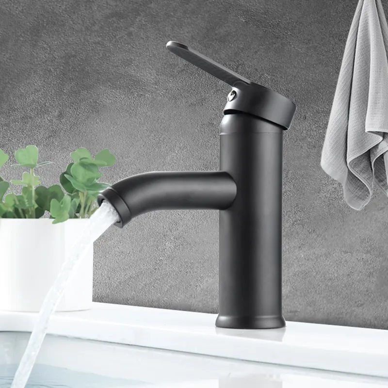 Küçük resim: Sabit Lavabo Bataryası Siyah Armatür