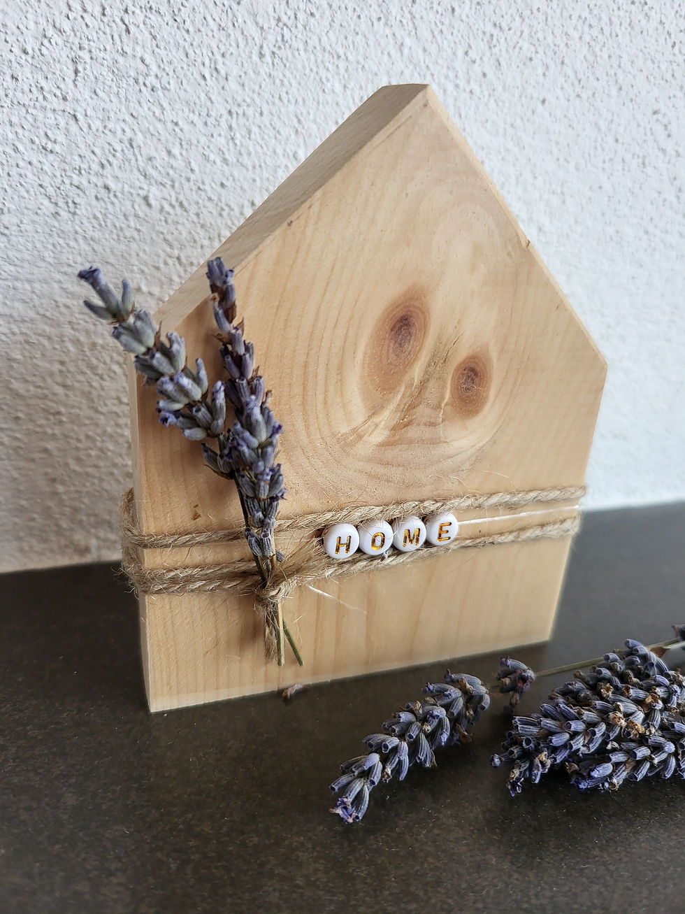 Dekohaus, Zirbe, Lavendel