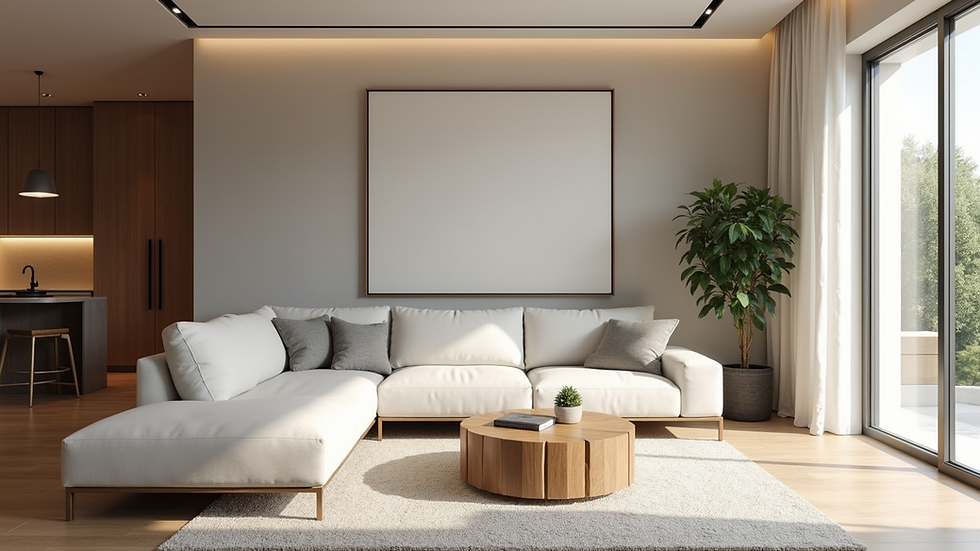 Wide angle view of a beautifully remodeled living space