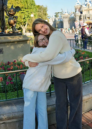 Laura Bubnova and her host sister.