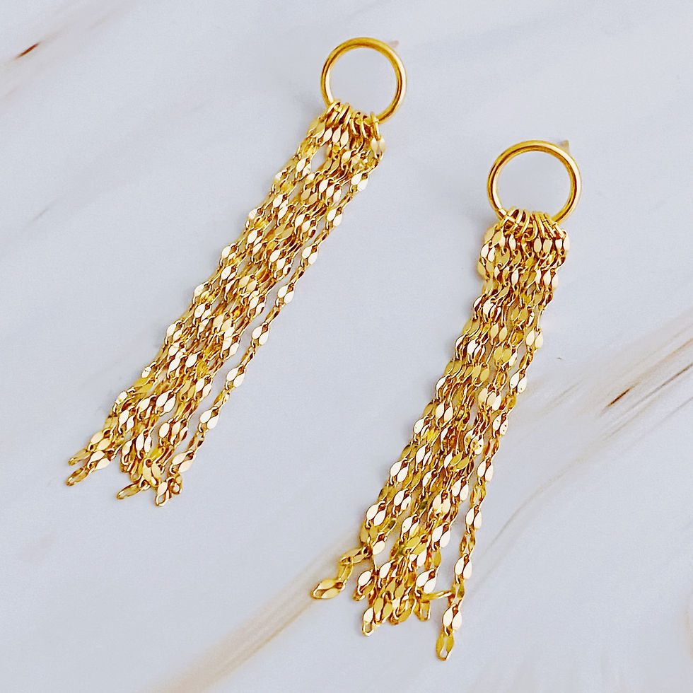 Miniaturbild: Chain Drape Dangle Earrings