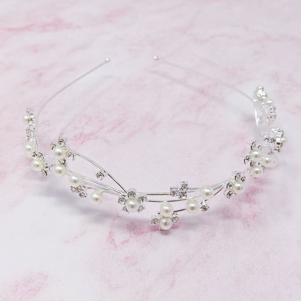 Miniaturbild: Artful Snow Flower Headband