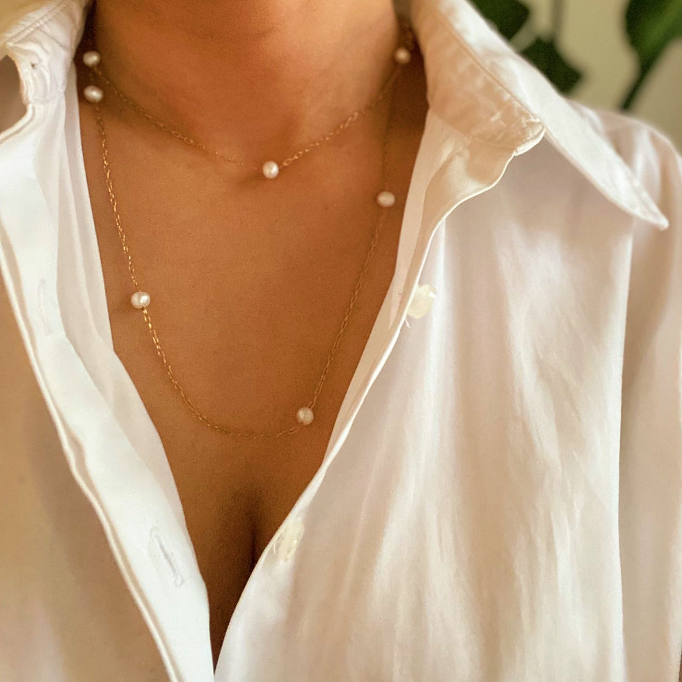 Miniaturbild: Freshwater Pearl Long Chain Necklace