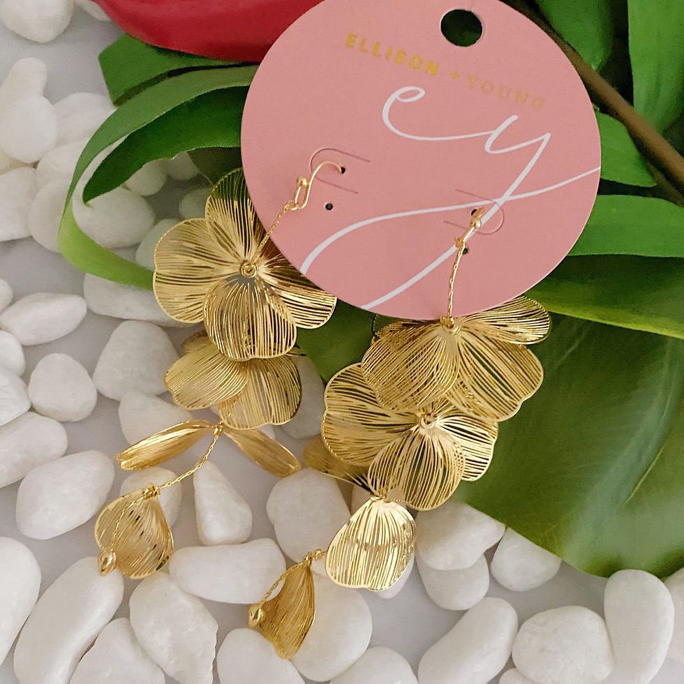 Miniaturbild: Artful Filigree Flower Drop Earrings