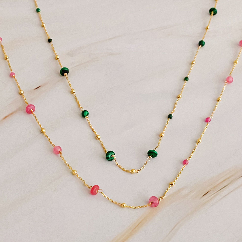 Miniaturbild: Dainty Precious Stone Bead Necklace