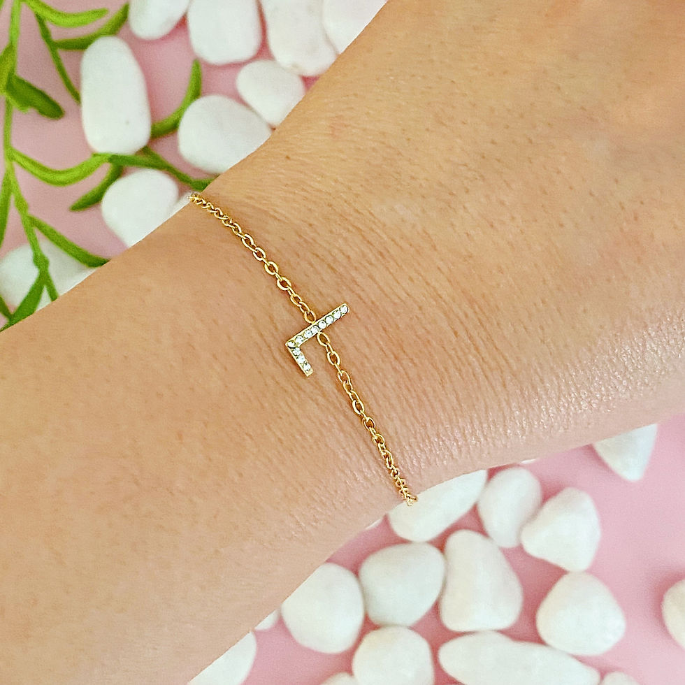Miniaturbild: Dainty Sparkle Initial Bracelet
