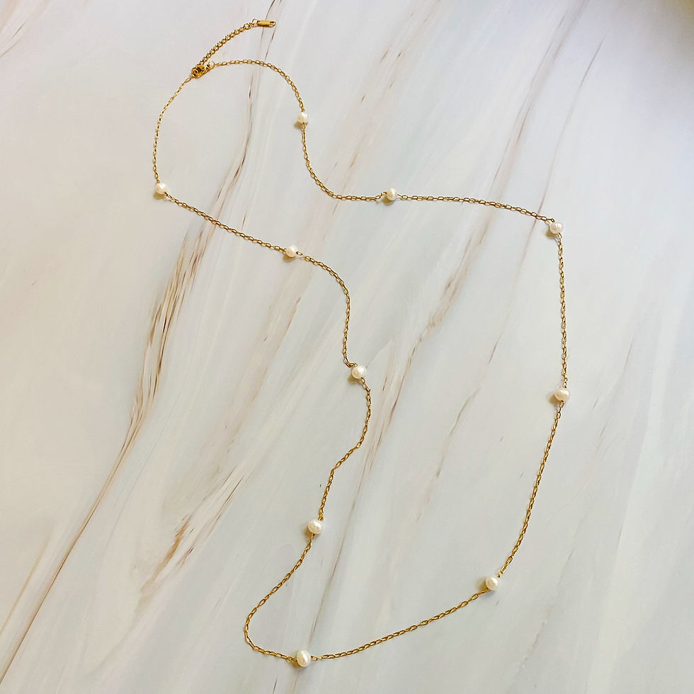 Miniaturbild: Freshwater Pearl Long Chain Necklace